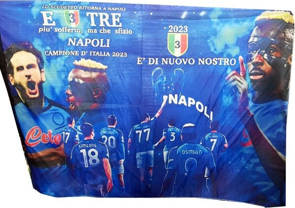 Bandiera-Forza-Napoli-3-Scudetto-Osimhen-Kvaratskhelia-Campione-Italia-90x140-Cm
