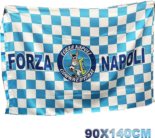 Bandiera Napoli Festa 3 Scudetto Forza Campione D'italia Ciuccio 90x140cm Sport e tempo libero/Fan Shop/Calcio/Bandiere e gagliardetti Trade Shop italia - Napoli, Commerciovirtuoso.it