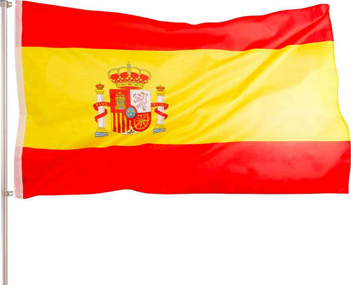 Bandiera Spagna 100 X 150 Cm Bandiera Spagnola Uso Interno Bandiera Nazionale Spagnola Con Corona Sport e tempo libero/Fan Shop/Patio prato e giardino/Bandiere per esterno Il Distintivo - Pesaro, Commerciovirtuoso.it