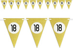 Bandierine Festa Compleanno Anniversari Set 10pz Triangolari Festone Oro 18 Anni Casa, arredamento e bricolage > Prodotti per Feste > Festoni e Palloncini Trade Shop italia - Napoli, Commerciovirtuoso.it