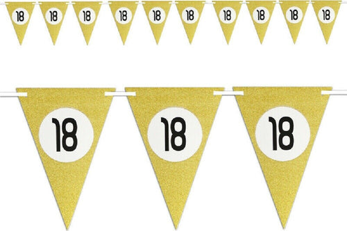 Bandierine Festa Compleanno Anniversari Set 10pz Triangolari Festone Oro 18 Anni Casa, arredamento e bricolage > Prodotti per Feste > Festoni e Palloncini Trade Shop italia - Napoli, Commerciovirtuoso.it