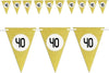 Bandierine-Festa-Compleanno-Anniversari-Set-10pz-Triangolari-Festone-Oro-40-Anni