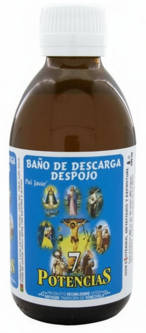 Baňo De Descarga Despojo 7 Potencias 250 Ml Esoterismo Santeria Venezuela Olio per Rituale Bagno 7 Poteri