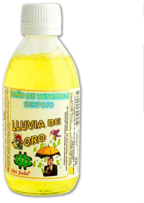 Baňo De Descarga Despojo Lluvia De Oro 250 Ml Bagnoschiuma Esoterico Santeria Venezuela per Attirare Ricchezza Prodotto Tipico Venezuela