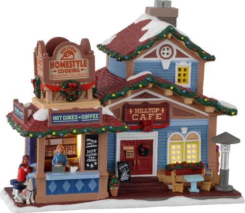 Bar Hilltop Cafè, edificio illuminato per villaggio di Natale in porcellana Casa e cucina/Decorazioni per interni/Addobbi e decorazioni per ricorrenze/Decorazioni natalizie/Oggettistica MagiediNatale.it - Altamura, Commerciovirtuoso.it