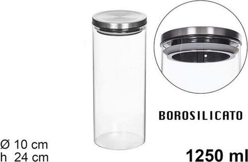 Barattolo 1250 Ml Sottovuoto Alimenti In Vetro Trasparente Cereali Snack Cucina Casa, arredamento e bricolage > Cucina > Barattoli e Contenitori Trade Shop italia - Napoli, Commerciovirtuoso.it