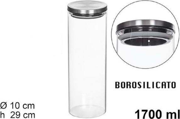 Barattolo-1700ml-Sottovuoto-Alimenti-In-Vetro-Trasparente-Cereali-Snack-Cucina