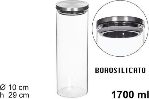Barattolo 1700ml Sottovuoto Alimenti In Vetro Trasparente Cereali Snack Cucina Casa, arredamento e bricolage > Cucina > Barattoli e Contenitori Trade Shop italia - Napoli, Commerciovirtuoso.it