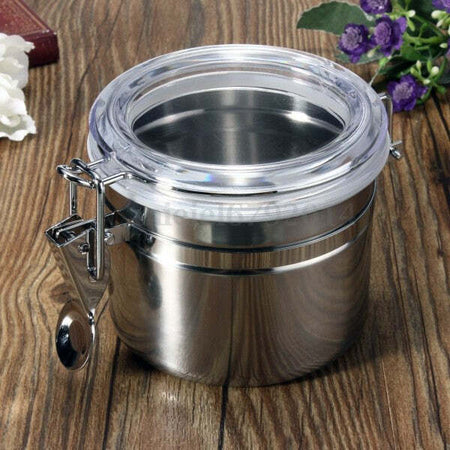 Barattolo-Case-Tabacco-Cibo-Conserva-Acciaio-Inox-Umido-Tenuta-Aria
