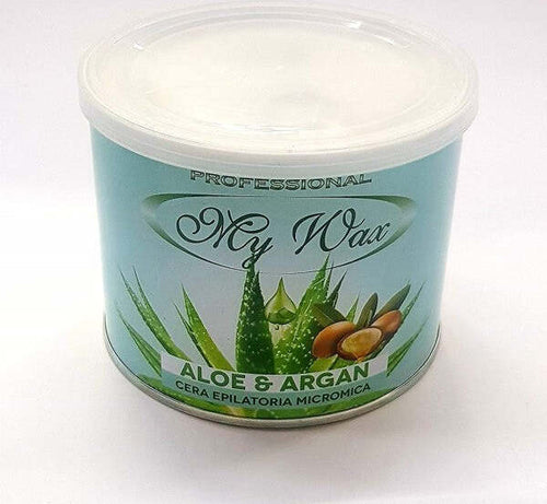 Barattolo-Cera-Depilatoria-Liposolubile-Aloe-Argan-400-Ml-Depilazione-Ceretta