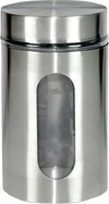 Barattolo-Con-Oblò-In-Acciaio-Inox-18x10cm-Capacità-900ml-Accessorio-Contenitore
