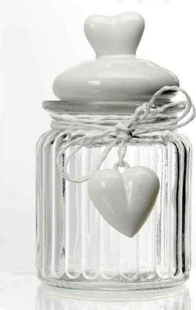 Barattolo Contenitore Con Cuore Bianco In Vetro Utilissimi 13 Cm 300 Ml 681929 Casa e cucina/Organizzazione interni/Contenitori e barattoli da cucina/Vasetti e barattoli per conserve/Barattoli Trade Shop italia - Napoli, Commerciovirtuoso.it