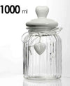 Barattolo Contenitore Con Cuore Bianco In Vetro Utilissimi 21 Cm 1000 Ml 681943 Casa e cucina/Organizzazione interni/Organizzazione bagno/Barattoli Trade Shop italia - Napoli, Commerciovirtuoso.it