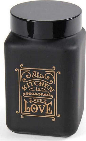 Barattolo Contenitore In Vetro Nero Quadrato Moderno Satinato 1,5lt 17cm 833427 Casa e cucina/Organizzazione interni/Contenitori e barattoli da cucina/Vasetti e barattoli per conserve/Barattoli Trade Shop italia - Napoli, Commerciovirtuoso.it