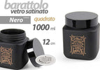 Barattolo Contenitore Vetro Nero Quadrato Moderno Satinato 1000 Ml 12cm 833410 Casa e cucina/Organizzazione interni/Organizzazione bagno/Barattoli Trade Shop italia - Napoli, Commerciovirtuoso.it