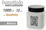 Barattolo Contenitore Vetro Quadrato Bianco Moderno Satinato 1000 Ml 12cm 833502 Casa e cucina/Organizzazione interni/Organizzazione bagno/Barattoli Trade Shop italia - Napoli, Commerciovirtuoso.it