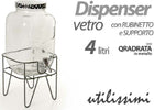 Barattolo Dispenser In Vetro Con Rubinetto Supporto 4lt Quadrata Metallo 796470 Casa e cucina/Organizzazione interni/Organizzazione bagno/Barattoli Trade Shop italia - Napoli, Commerciovirtuoso.it