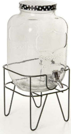 Barattolo Dispenser In Vetro Con Rubinetto Supporto 4lt Quadrata Metallo 796470 Casa e cucina/Organizzazione interni/Organizzazione bagno/Barattoli Trade Shop italia - Napoli, Commerciovirtuoso.it