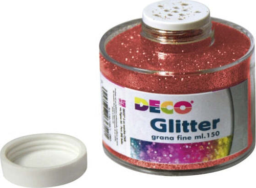 Barattolo Glitter - grana fine - 150ml - rosso - DECO Casa e cucina/Hobby creativi/Materiali per hobby creativi/Glitter Eurocartuccia - Pavullo, Commerciovirtuoso.it