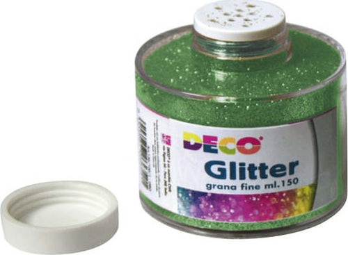 BARATTOLO GLITTER GRANA FINE 150ML VERDE ART.130-100 DECO Casa e cucina/Hobby creativi/Materiali per hobby creativi/Glitter Eurocartuccia - Pavullo, Commerciovirtuoso.it
