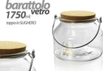Barattolo In Vetro Manico Metallo Tappo Sughero 1750ml 16x13.9cm Decorato 758263 Casa e cucina/Organizzazione interni/Contenitori e barattoli da cucina/Vasetti e barattoli per conserve/Barattoli Trade Shop italia - Napoli, Commerciovirtuoso.it