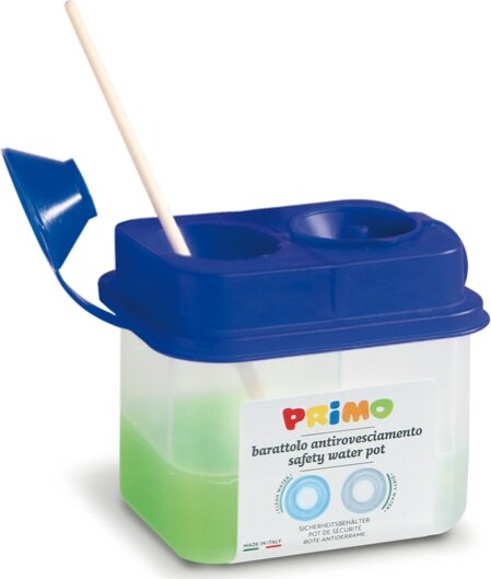 Barattolo lava pennelli - 2 scomparti - Primo Giochi e giocattoli/Attività creative/Accessori per disegnare e colorare/Pittura/Pittura per le dita Eurocartuccia - Pavullo, Commerciovirtuoso.it