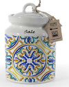Barattolo Sale Ceramica Ermetico Cucina Bianco Color Mediterraneo 17x12cm 817113 Casa e cucina/Organizzazione interni/Organizzazione bagno/Barattoli Trade Shop italia - Napoli, Commerciovirtuoso.it