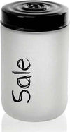 Barattolo Sale Contenitore In Vetro Satinato Coperchio Nero 660 Ml 15x9cm 833250 Casa e cucina/Organizzazione interni/Contenitori e barattoli da cucina/Dosatori e contenitori/Set sale e pepe Trade Shop italia - Napoli, Commerciovirtuoso.it
