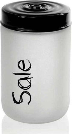Barattolo Sale Contenitore In Vetro Satinato Coperchio Nero 660 Ml 15x9cm 833250 Casa e cucina/Organizzazione interni/Contenitori e barattoli da cucina/Dosatori e contenitori/Set sale e pepe Trade Shop italia - Napoli, Commerciovirtuoso.it