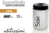 Barattolo Sale Contenitore In Vetro Satinato Coperchio Nero 660 Ml 15x9cm 833250 Casa e cucina/Organizzazione interni/Contenitori e barattoli da cucina/Dosatori e contenitori/Set sale e pepe Trade Shop italia - Napoli, Commerciovirtuoso.it