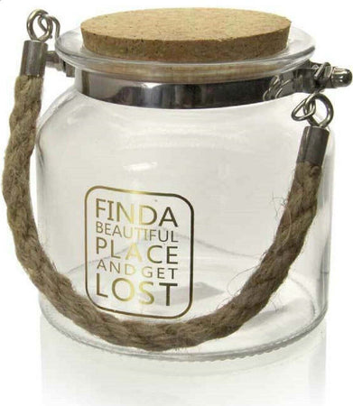 Barattolo Vetro Maniglia Corda Tappo In Sughero 650ml Vdecorato 11x11.4cm 758409 Casa e cucina/Organizzazione interni/Contenitori e barattoli da cucina/Vasetti e barattoli per conserve/Barattoli Trade Shop italia - Napoli, Commerciovirtuoso.it