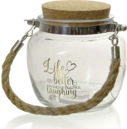 Barattolo Vetro Maniglia Corda Tappo Sughero 650 Ml Decorato 11,4x11,4 Cm 758287 Casa e cucina/Organizzazione interni/Contenitori e barattoli da cucina/Vasetti e barattoli per conserve/Barattoli Trade Shop italia - Napoli, Commerciovirtuoso.it