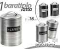 Barattolo Zucchero Caff? Contenitore Cucina Latta Satinato Moderno 11x16cm 759819 Casa e cucina/Stoviglie/Piatti ciotole e vassoi/Lattiere e zuccheriere/Zuccheriere Trade Shop italia - Napoli, Commerciovirtuoso.it