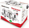 Barazzoni Batteria Di Pentole Barazzoni Mediterranea 24 Pezzi In Acciaio Inox 18/10 Con Utensili Coperchi E Detergente Universale Casa e cucina/Pentole padelle e pirofile/Pentole e padelle/Set/Set di pentole e padelle Puleo Casa - Palermo, Commerciovirtuoso.it
