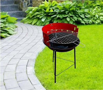 Barbecue-Bbq-A-Carbone-Griglia-Carbonella-2-Ripiani-Giardino-Campeggio