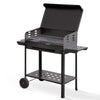 Barbecue a carbonella Polifemo griglia regolabile con ruote e tappo Made in Italy