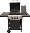 BARBECUE BBQ A GAS PIETRA LAVICA CON FORNELLO LATERALE CON COPERCHIO 2 FUOCHI+1 BOSTON