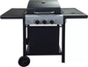 BARBECUE BBQ A GAS PIETRA LAVICA CON FORNELLO LATERALE CON COPERCHIO 2 FUOCHI+1 BOSTON