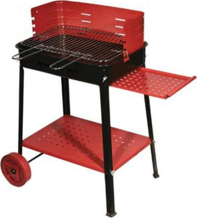 Barbecue con ruote ripiano e griglia in ferro verniciato fornello a carbone Giardino e giardinaggio/Barbecue e picnic/Accessori per barbecue e affumicatori/Carbone La Zappa - Altamura, Commerciovirtuoso.it