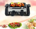 Barbecue-Elettrico-Grill-Da-Tavolo-Campeggio-2-Vaschette-1000-Watt-1000w-Hy9098