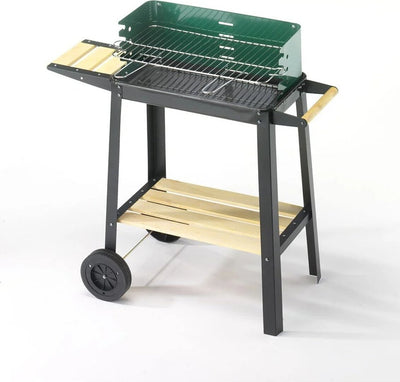 Barbecue Ompagrill in acciaio verniciato verde con braciere e reggi brace 50x25 cm Giardino e giardinaggio/Barbecue e picnic/Accessori per barbecue e affumicatori/Carbone La Zappa - Altamura, Commerciovirtuoso.it