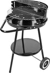 Barbecue-Steel-Grill-A-Carbone-43x41x72-Cm-Con-2-Ruote-Bbq-Nero-Con-Griglia-Inox