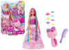 Barbie - Bambola Barbie Dreamotpia Chioma Da Favola 2023, Capelli Fantasia Con Treccia E Piega, Extension Arcobaleno, Strumento Per Lo Styling E Accessori, Giocattoli Per Bambini 3+ Anni, Hnj06 Mattel