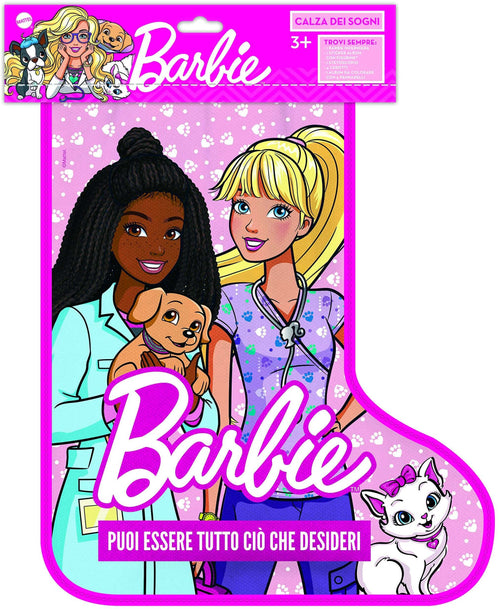 Barbie - Barbie Calza Dei Sogni 2023, Calza Della Befana Dedicata Ai Cuccioli, 1 Stetoscopio, 4 Cerotti, Giocattolo Per Bambini 3+ Anni, Hpb61 Mattel
