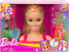 Barbie - Super Chioma Hairstyle Capelli Arcobaleno, Testa Pettinabile Con Capelli Biondi E Ciocche Arcobaleno Fluo Da Acconciare, Con Accessori Color Reveal, Giocattolo Per Bambini, 3+ Anni, Hmd78 Mattel
