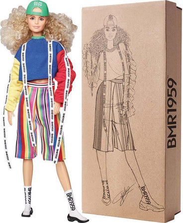 Barbie-BMR1959-Bambola-Snodata-con-Capelli-Biondi-Voluminosi-e-Look-Sportivo,-GHT92