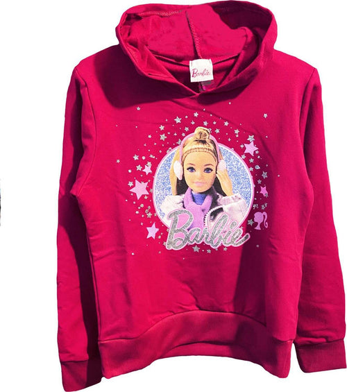 Barbie-Felpa-Con-Cappuccio-Bambina-Interno-Felpato-100%-Cotone