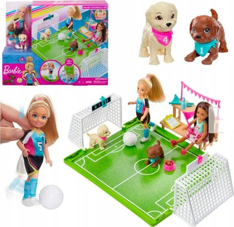 Barbie-Soccer-Chelsea's-Soccer-Playset-Giocatrice-Di-Calcio-Gioco-Per-Bimbe-3+