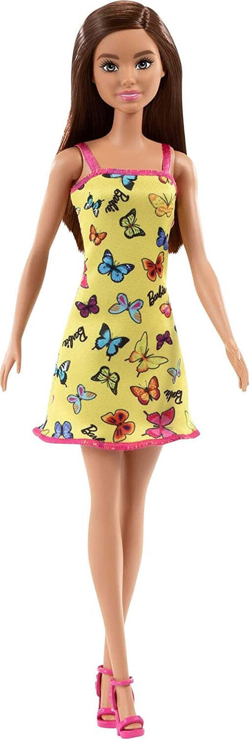 Barbie-Trendy-Farfalle-Abito-Giallo-Spiaggia-HBV08-Mattel