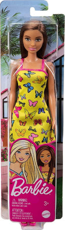 Barbie-Trendy-Farfalle-Abito-Giallo-Spiaggia-HBV08-Mattel